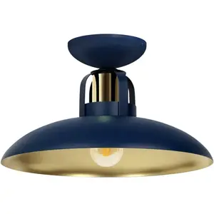 Plafond Felix 1 E27 Bleu Marine Milagro Mlp7713 pas cher
