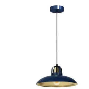 MILAGRO Suspension FELIX BLEU MARINE/OR 1xE27 pas cher