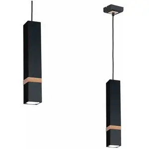 MILAGRO Suspension VIDAR NOIR 1xGU10 pas cher