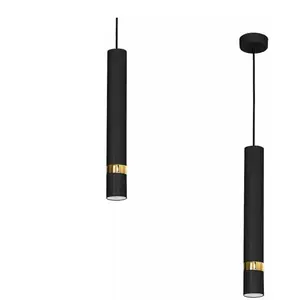 MILAGRO Suspension joker noir/or 1xGU10 pas cher