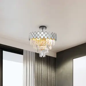EKOLIGHT Plafonnier CARISMA CHROME 9xE14 pas cher