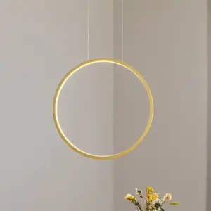 Lampe suspendue LED Saturno Gold 28 W pas cher