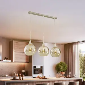 Monte Zilver Hanglamp 3xE27 - Stijlvolle Verlichting voor Eetkamer pas cher