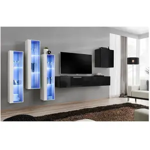 Ensemble TV - 5 éléments - Blanc et noir