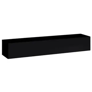 Vitrine allongée - Noir - L 180 cm x P 40 cm X H 30 cm pas cher