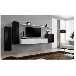 ASM Ensemble TV Mural - 5 éléments - Noir et BlancVendu paramazon