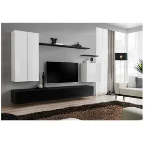 ASM Ensemble TV Mural - 4 éléments - Blanc et NoirVendu paramazon