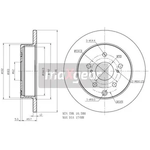 Remschijf 192466MAX Maxgear pas cher