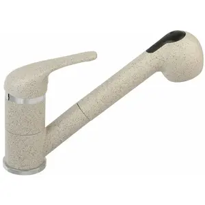 Robinet mitigeur avec douchette extractible Beige sable - FERRO - FREY... pas cher
