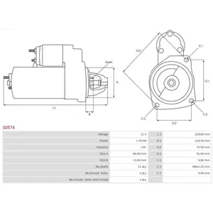 AS-PL S0574 Starter Moteur/Démarreur pas cher