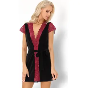 Livia Corsetti Fashion LC Kumiko dressing gown black-purple pas cher