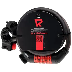 Câble antivol de vélo Radvik Federsifer Noir 1200x12 mm pas cher
