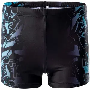 Aquawave, Garçons, Maillots de bain, ATOS JR Juodas SCUBA M lynas LOGO PRINT 146 maudymosi kostium liai, Bleu, Noir, (146) pas cher