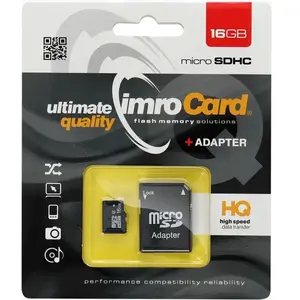 Imro - Micro SD Kaart 16 GB - Geheugenkaart Met Adapter pas cher