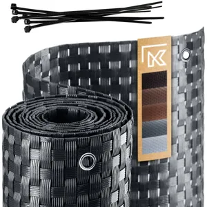 KADAX Inkijkbescherming voor balkon, terras, hek, weerbestendige inkijkbeschermingsmat van PE-rotan, balkonscherm met kabelbinders, inkijkbeschermingshek, balkonbekleding, windscherm (1 m x 3 m, pas cher