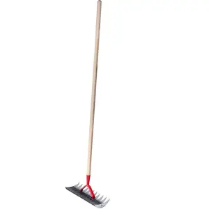 KADAX Gazonventilator, handmatige verticuteermachine voor tuin, gazon, mos, tuingereedschap van metaal, snijdrek, cultivator, gazonbeluchter, handverticuteermachine (tweezijdig, met steel) pas cher