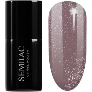 SEMILAC Gel Nail Polish | Long Lasting and Easy to Apply | Perfect for Home & Salon use UV/LED Gel Nails 7ml - 322 Shimmer Dust Brown. pas cher