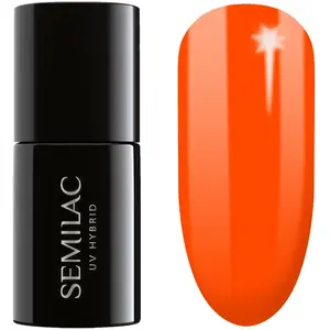 Semilac Vernis à ongles UV Hybrid 446 Yolo Orange 7 ml Collection Neon pas cher
