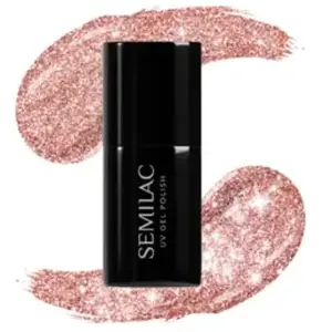 Semilac Vernis à ongles UV Hybrid 458 Sparkling Rose 7 ml Collection Flash pas cher