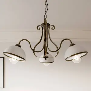 Klassieke Kroonluchter Antica Goud 3xE27 Lamp voor Woonkamer