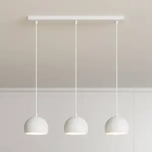 Suspension Sool, Blanche, Ã 3 Lampes