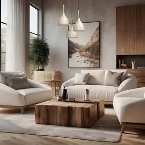 Lumina NOAK Plafondlamp Beige Goud Mei 3xE27 Moderne Woonkamer pas cher