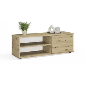 KOBI Meuble TV - VIVA - Blanc - Meuble de salon - d . 110 cm x szer. 3... pas cher