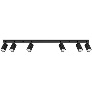 Sollux - Plafonnier Karbon aluminium 6xGU10 117cm pas cher
