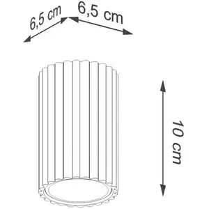 Plafonnier Karbon aluminium 1xGU10 6.5cm Sollux pas cher