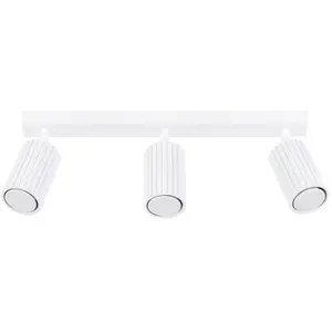 Plafonnier Karbon aluminium 3xGU10 45cm Sollux pas cher