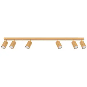 Sollux - Plafonnier Karbon aluminium 6xGU10 117cm pas cher