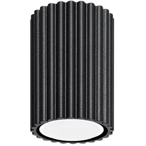 Plafonnier Karbon aluminium 1xGU10 6.5cm Sollux pas cher
