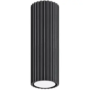 Plafonnier Karbon aluminium 1xGU10 6.5cm Sollux pas cher