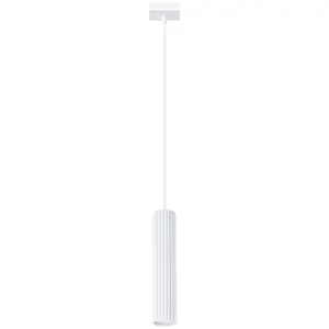 Sollux Lighting Hanglamp Karbon - 118x8x8cm - GU10 - wit - aluminium pas cher