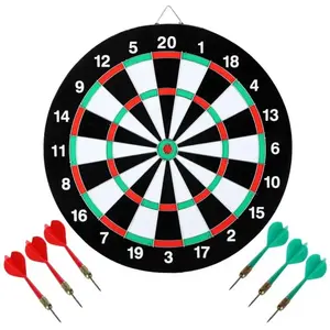 NILS FUN TDN05 - Cible fléchettes 2-en-1 (38 cm) + 6 fléchettes acier/... pas cher