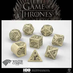 Q Workshop Game of Thrones. Stark Dice Set. pas cher