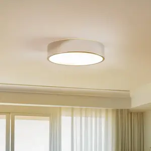 Lamkur, Applique + plafonnier, Plafonnier Kimban en métal, Ø 36 cm, ch... pas cher