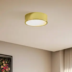Lamkur, Applique + plafonnier, Plafonnier Kimban en métal, Ø 26 cm, do... pas cher