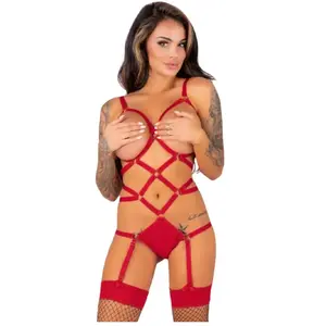 LIVCO CORSETTI FASHION - THIARA LC 20213 SET LICHAAM + KOUSEN ROOD S/M | EROTISCHE BODY | LINGERIE | SEXY LINGERIE