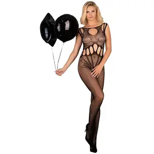 LivCo Corsetti Bodystocking zwart One Size Zwart pas cher