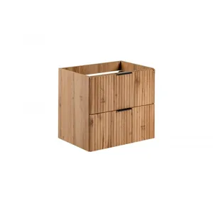 AC-DÉCO Meubles sous-vasque - Meuble sous vasque en bois Georgia Oak - H 57 x l 60 x P 46 cm Beige pas cher