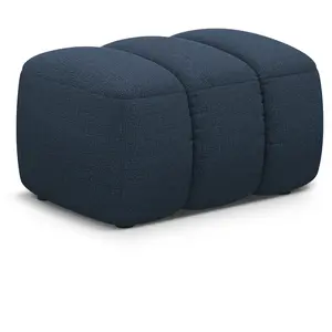 Maison Heritage, Tabouret, Pouf, "Kimi", 1 Place, Bleu, 75x55x40 Fabriqué en Europe pas cher