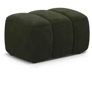 Maison Heritage, Tabouret, Pouf Velours, "Kimi", 1 Place, Vert, 75x55x...