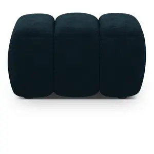Maison Heritage, Tabouret, Pouf Velours, "Kimi", 1 Place, Pétrole Profond, 75x55x40 Fabriqué en Europe pas cher