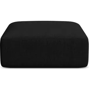 Maison Heritage, Tabouret, Pouf, "Talia", 1 Place, Noir, 90x90x40 Fabriqué en Europe pas cher