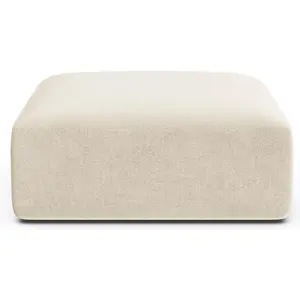 Maison Heritage, Tabouret, Pouf Velours, "Talia", 1 Place, Beige Clair, 90x90x40 Fabriqué en EuropeVendu pargalaxus