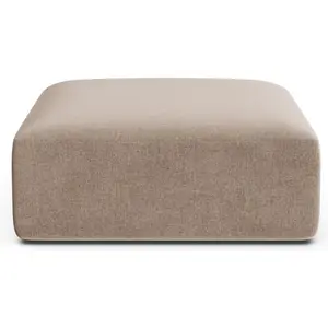 Maison Heritage, Tabouret, Pouf Velours, "Talia", 1 Place, Beige Foncé, 90x90x40 Fabriqué en EuropeVendu pargalaxus