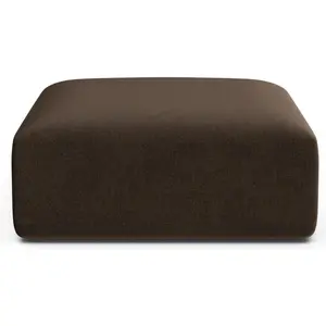 Maison Heritage, Tabouret, Pouf Velours, "Talia", 1 Place, Chocolat, 90x90x40 Fabriqué en EuropeVendu pargalaxus