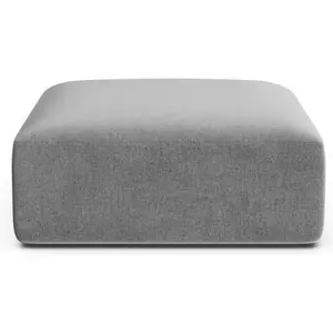 Maison Heritage, Tabouret, Pouf Velours, "Talia", 1 Place, Gris, 90x90x40 Fabriqué en EuropeVendu pargalaxus