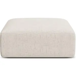 Maison Heritage, Tabouret, Pouf, "Talia", 1 Place, Beige Clair, 90x90x40 Fabriqué en Europe pas cher